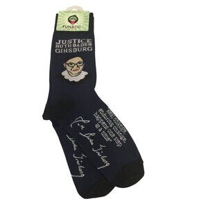 JUSTICE RUTH BADER GINSBURG Ladies Socks Size 7.5-12 Navy